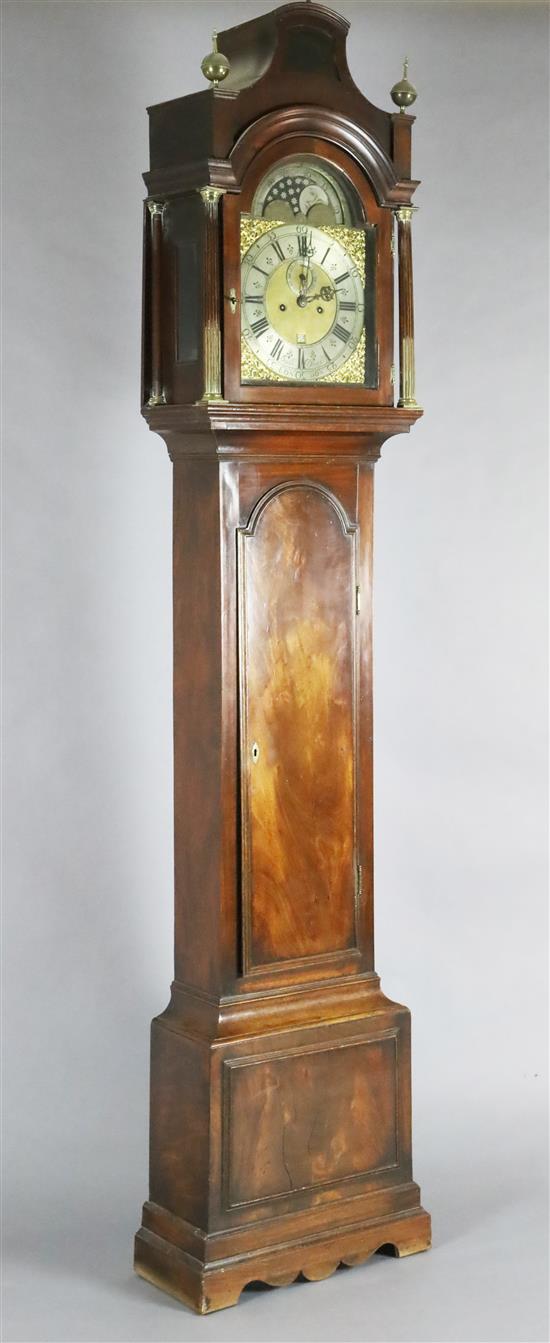 John Drury of London. A George III mahogany eight day longcase clock, 8ft 3in.
